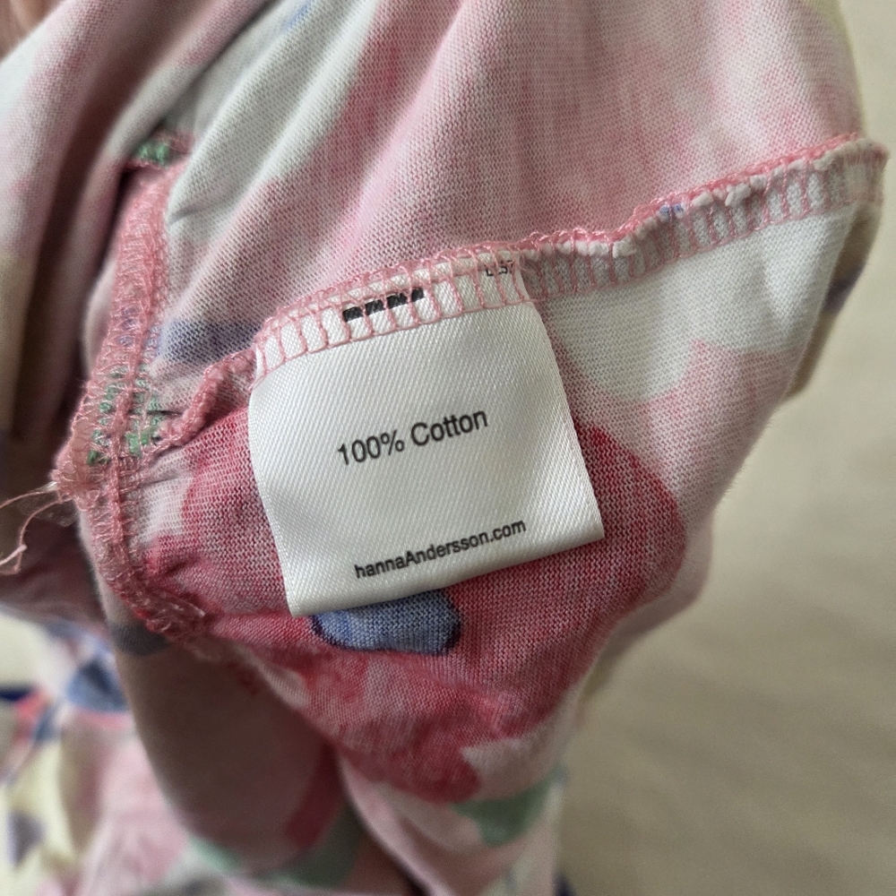 Hanna Andersson Colorful Floral Kids Dress 100% Cotton Girls 8 Size 130 - Picture 11 of 11